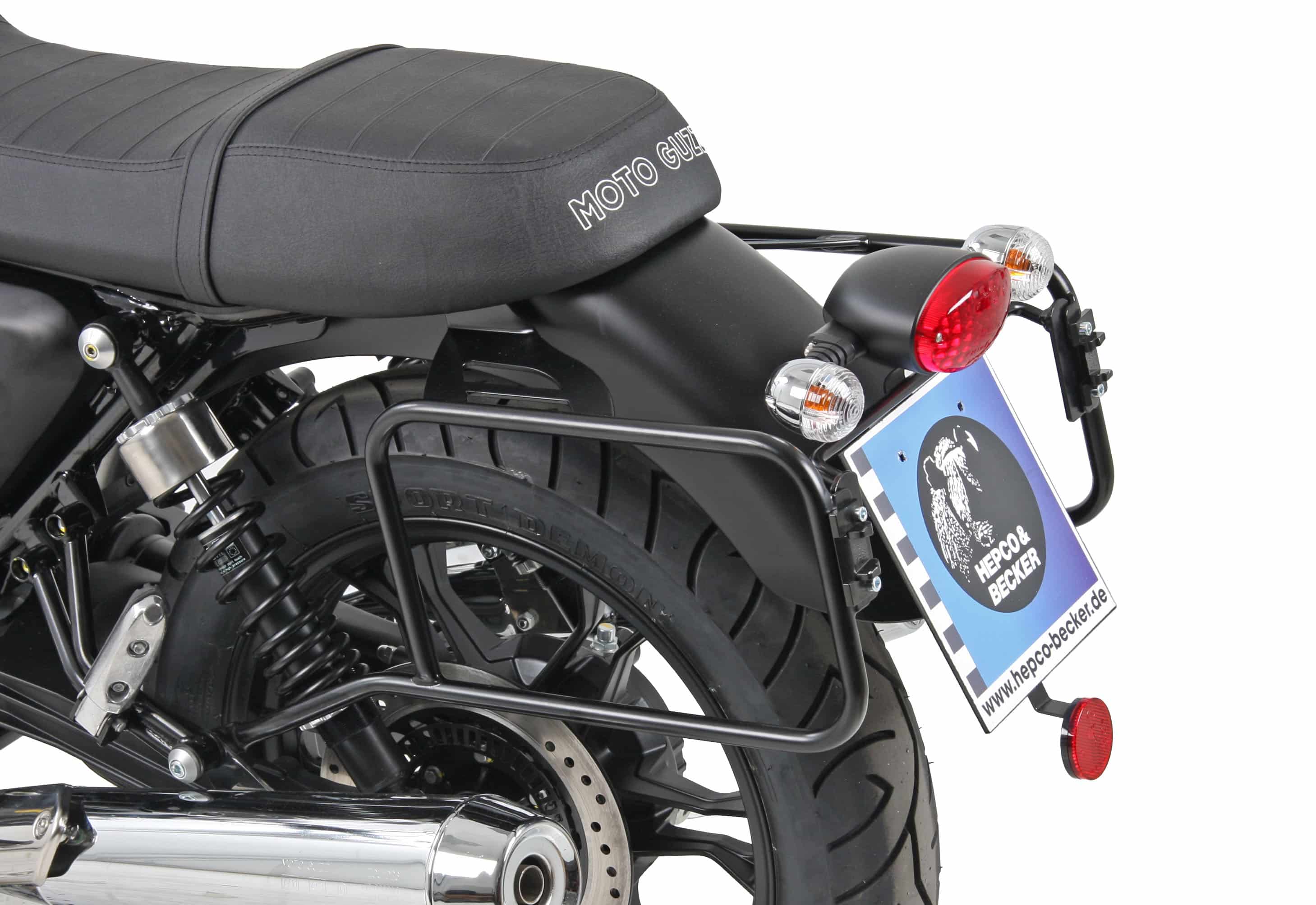 Seitenkofferträger festverschraubt schwarz für Moto Guzzi V 7 Classic/Special (2008-2014)