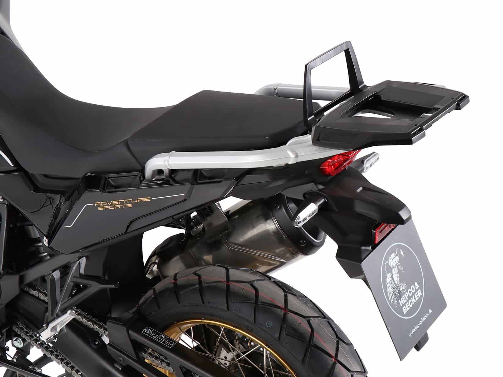 Alurack top case carrier black for combination with original rear rack for Honda CRF 1100L Africa Twin (2019-2023) / Adventure Sports (2020-2023)