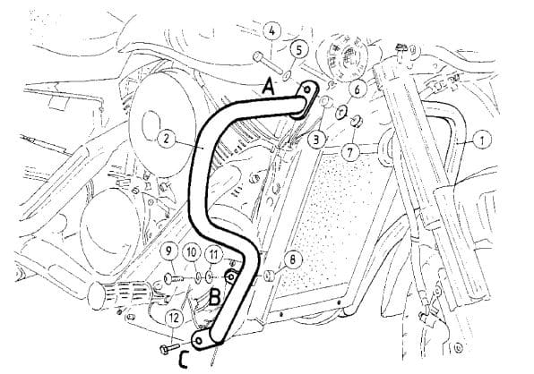 Motorschutzbügel chrom für Suzuki VZ 1600 Marauder/M 1600 Intruder (2004-2005)