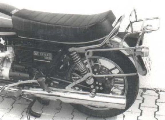 Komplettträgerset (Seitenkofferträger und Rohrgepäckbrücke Topcaseträger) chrom für Moto Guzzi 850 T/T2/T3/T4 California (1973-1983)