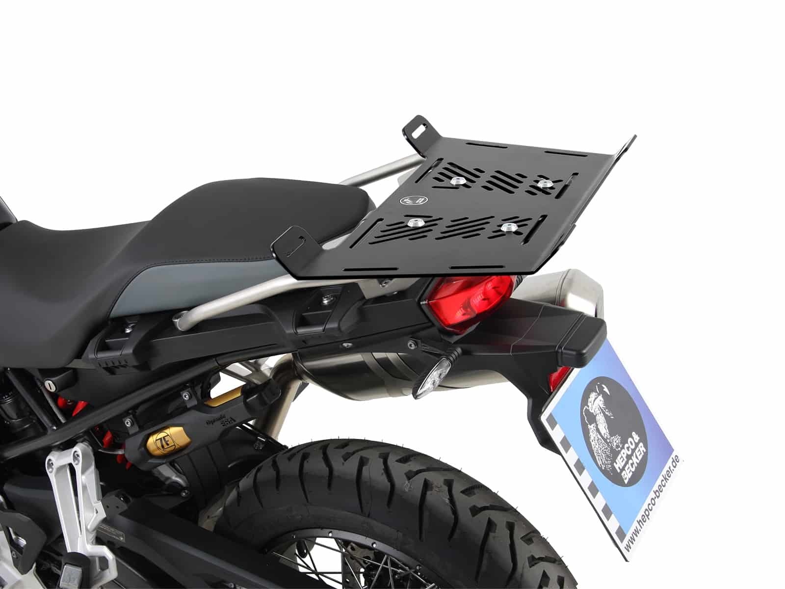 Modelspecific rear enlargement only for original stainless steel rear rack for BMW F 800 GS (2024-)
