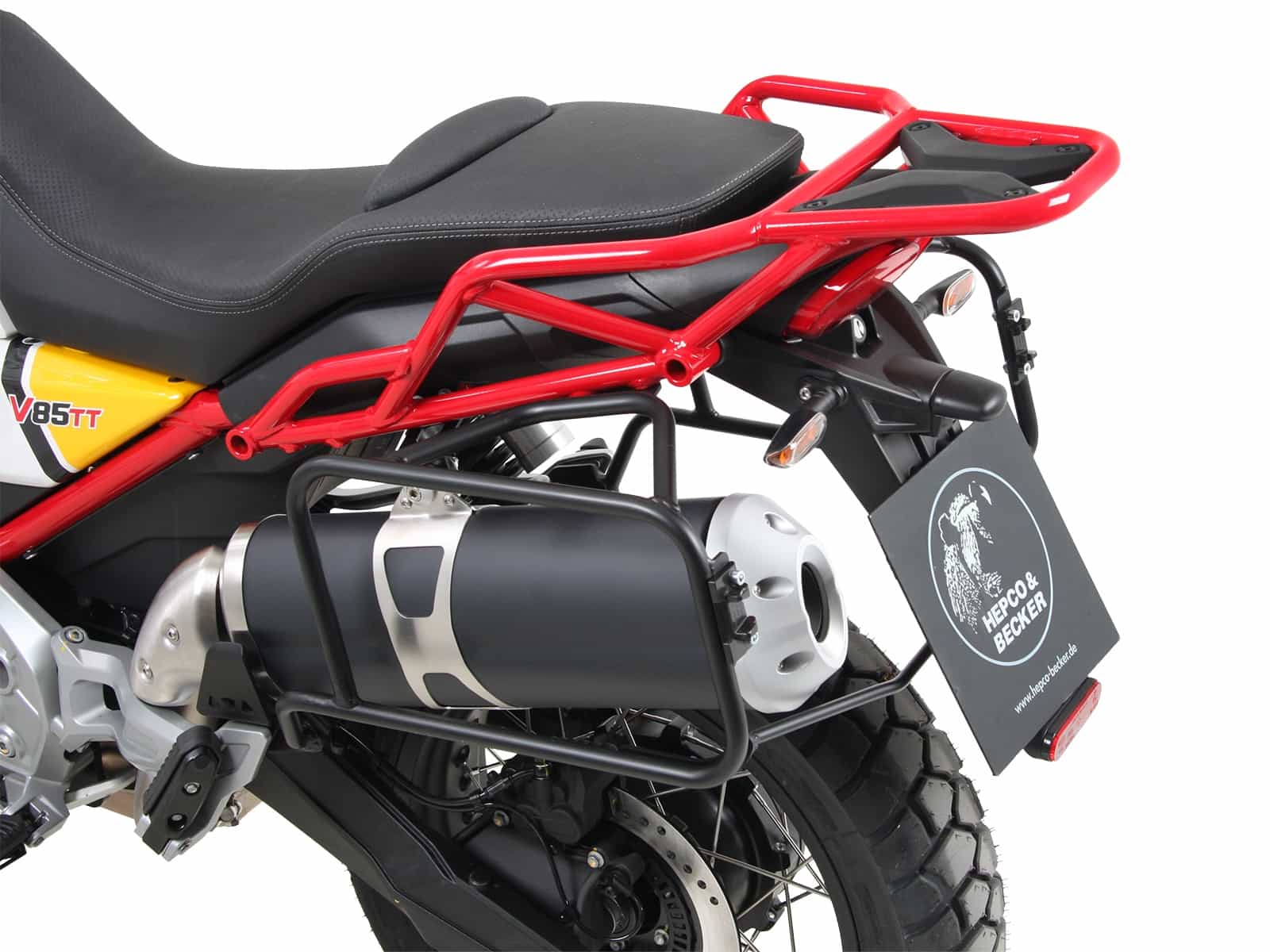 Seitenkofferträger festverschraubt schwarz für Moto Guzzi V 85 TT (2019-2023)
