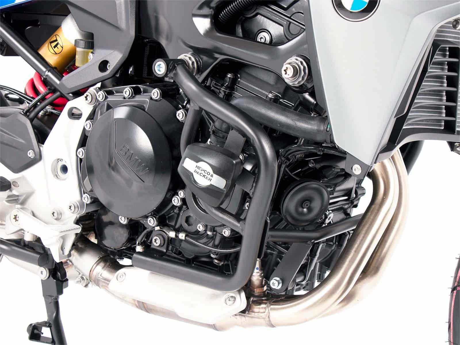 Engine protection bar black incl. protection pads for BMW F 900 R (2020-)