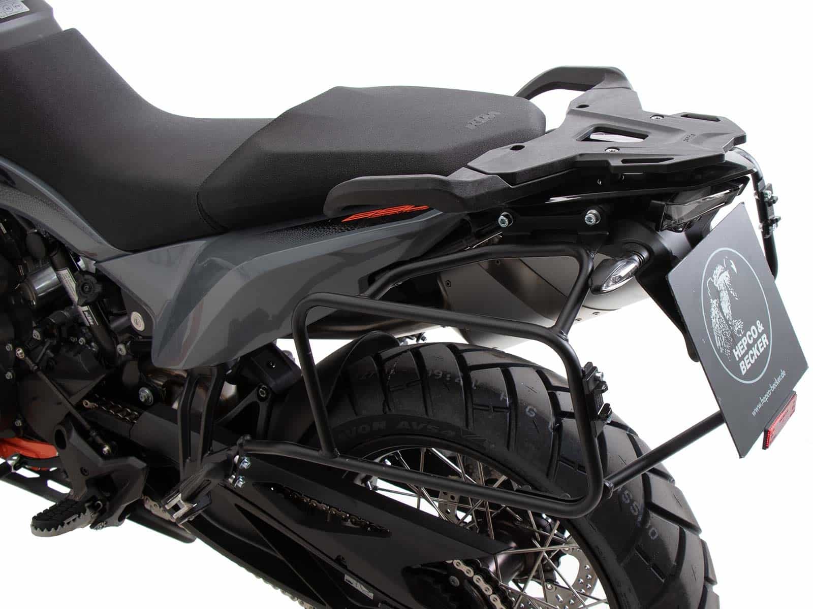 Side carrier permanent mounted black for KTM 890 Adventure / R / Rally (2023-)