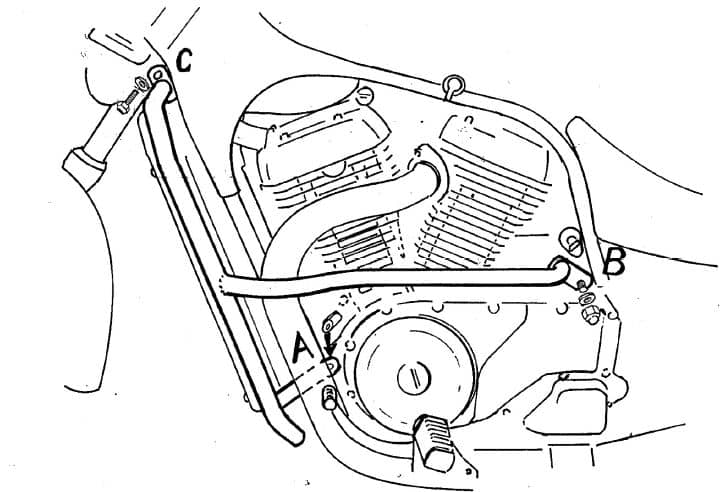 Motorschutzbügel chrom für Suzuki VS 750/800 (1986-2000)