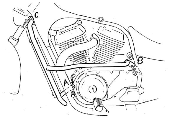 Motorschutzbügel chrom für Suzuki VS 600 (1995-1997)